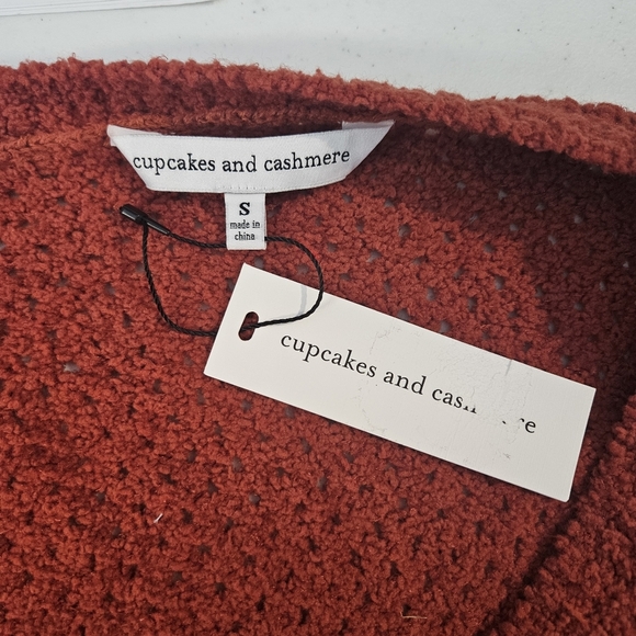 NWT Cupcakes And Cashmere Burnt Orange Pullover Loose Fit Maj Sweater - Picture 10 of 13